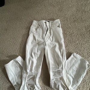 Hollister White Straight Leg Jeans